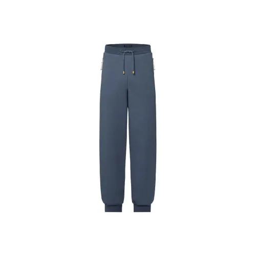 LOUIS VUITTON SS24 Вязаные тренировочные брюки Мужские Темно-синие