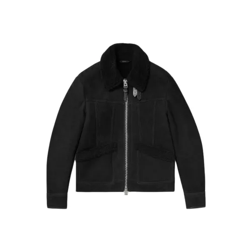 TOM FORD Кожа Куртка Мужская Черная