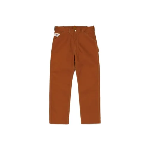 HUMAN MADE Коричнево-желтые унисекс брюки карго