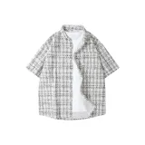 Белая рубашка с короткими рукавами