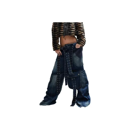 NOFAITH STUDIOS Джинсы Унисекс Темно-синий