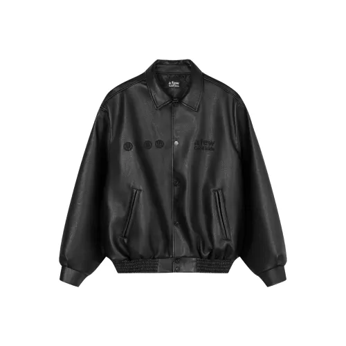 AFGK CLOTTEE Collaboration Черная унисекс кожаная куртка