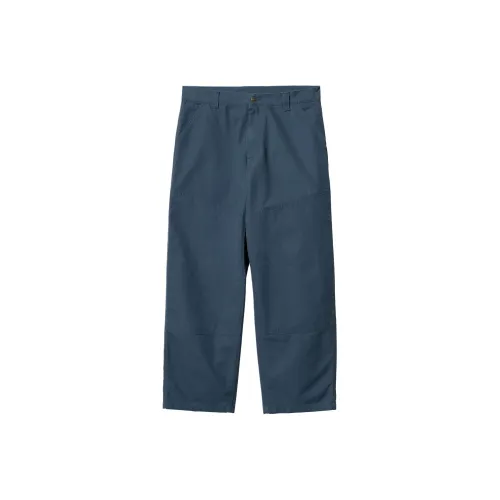 Carhartt WIP SS24 Широкий Панель Двойной Передний Брюки Повседневные Мужские Синие