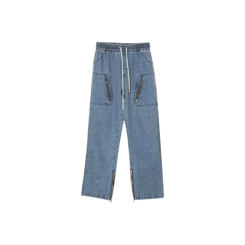 LOAD MIND Джинсы Унисекс Деним Синий