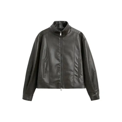 ZARA Зеленый Мужской Кожаные куртки