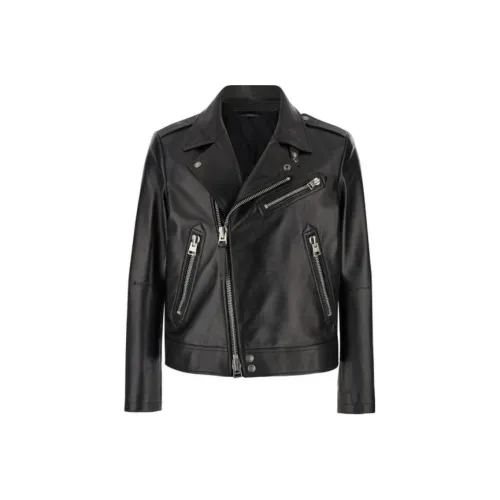 TOM FORD Кожа Куртка Мужская Черная