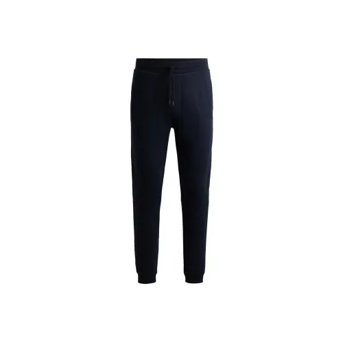 HUGO BOSS Cotton Terry Tracksuit Bottoms с логотипом Patch повседневные брюки мужской синий