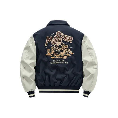 VIP Бейсбольная куртка Пальто Унисекс Темно-синий