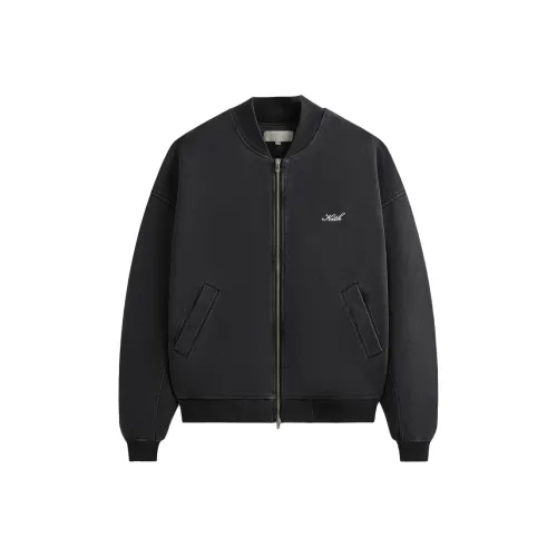 KITH Флис Avery Bomber Куртки Пальто Мужской Черный