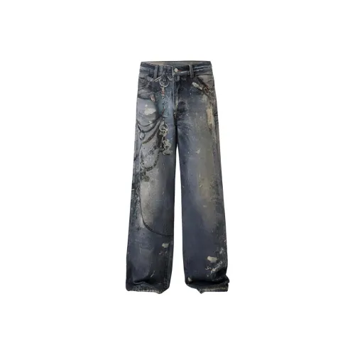 H YXIANG Повседневные брюки Унисекс Синий