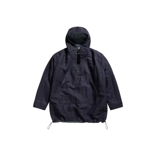 STAR RAW Тренчкот Унисекс Джинсовый Синий