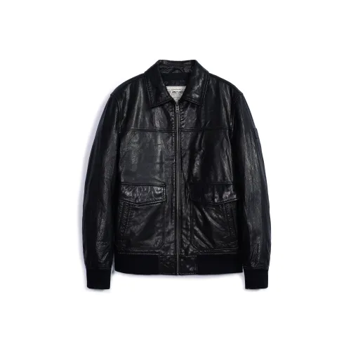 MCS Черные Мужские Кожаные Куртки