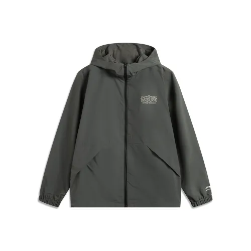 LINING Sports Life Collection Тренчкот Унисекс Обсидианово-серый