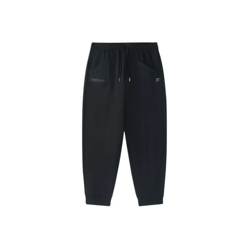 FILA FUSION Вязаные тренировочные брюки мужские глубокий черный