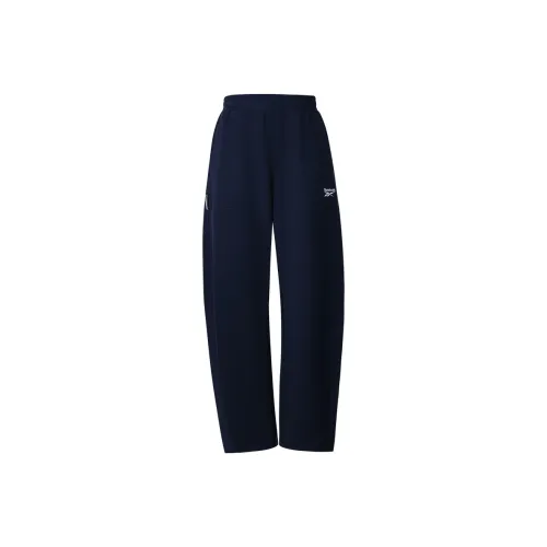 Reebok Темно-синие унисекс вязаные тренировочные брюки
