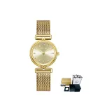 Золотистая сетчатая сумка