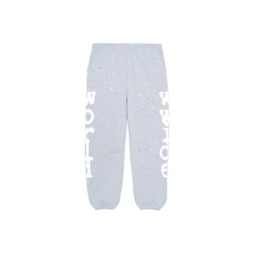 Sp5der Вязаные тренировочные брюки мужские серые