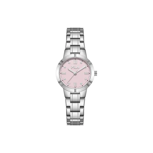 FILA Наручные часы Кварцевый механизм Стальной ремешок Розовый циферблат Женские часы