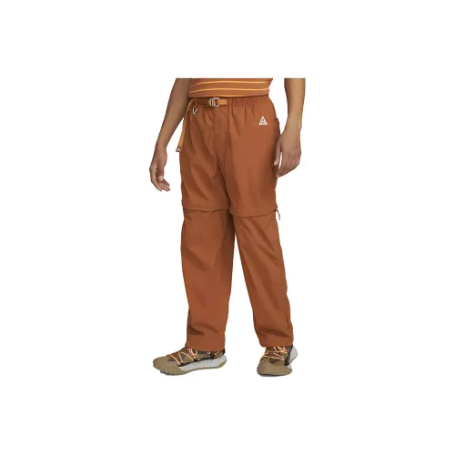 Nike Повседневные брюки Мужские Оранжевые Красные