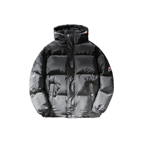 UPZCY Хлопковый пуховик унисекс черного цвета