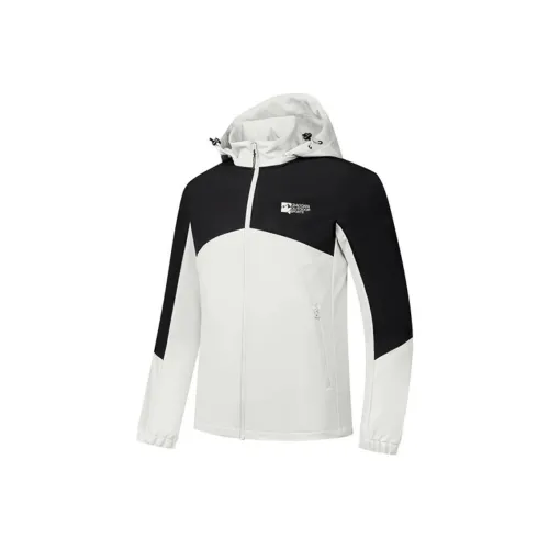 QIAODAN Тренчкот Мужской Дымчатый Белый Черный