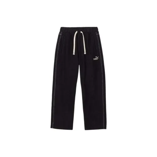 PUMA CORE HERITAGE FW24 Вязаные тренировочные брюки мужские черные