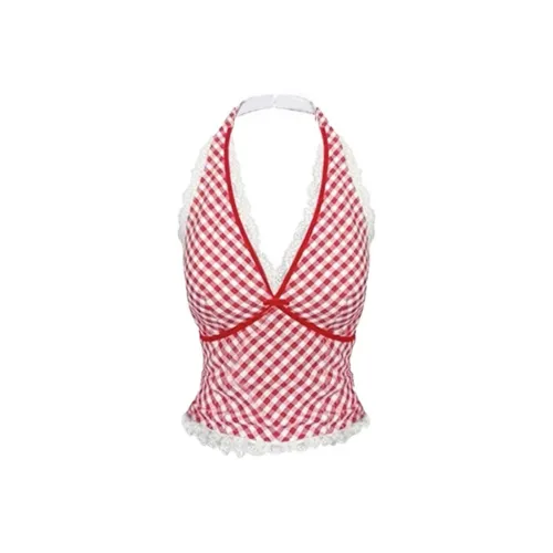 MEIJIAO Красный с вкладышами Женские майки