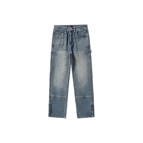 JIELNSELN Джинсы Унисекс Винтаж Синий