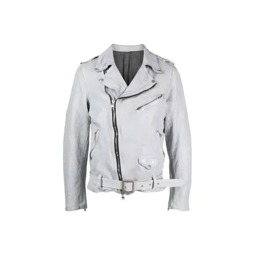 Yohji Yamamoto Silver Мужская кожаная куртка