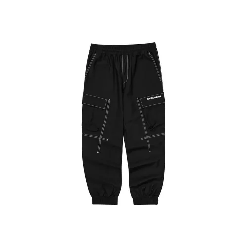 Skechers Вязаные спортивные брюки мужские цвет угольно-черный