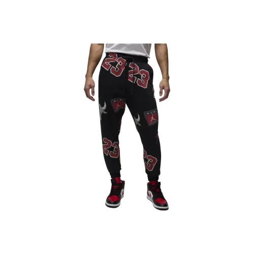 Джордан Вязаные Тренировочные Штаны Мужские Черные