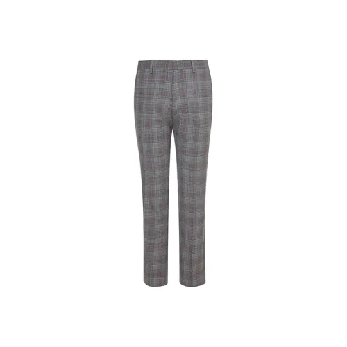 DAVID NAMAN Gray Plaid Men's Suit Pants DAVID NAMAN Серый Клетка Мужские Костюмовые Штаны