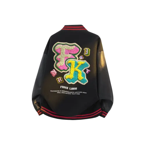 FONDLOOK Бейсбольная куртка Унисекс Черный