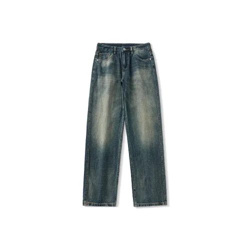 A3G4 Синие Унисекс Джинсы