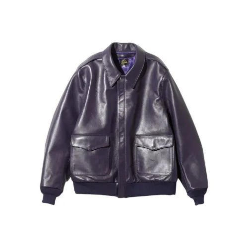 Needles FW24 Кожа Куртка Унисекс Фиолетовый