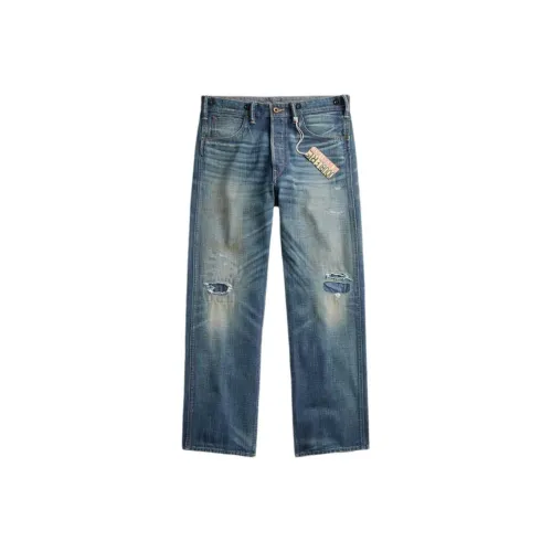 Double RL FW24 Джинсы Мужские Синие