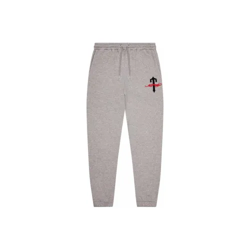 ED HARDY X Trapstar Collaboration Вязаные спортивные брюки мужские серые