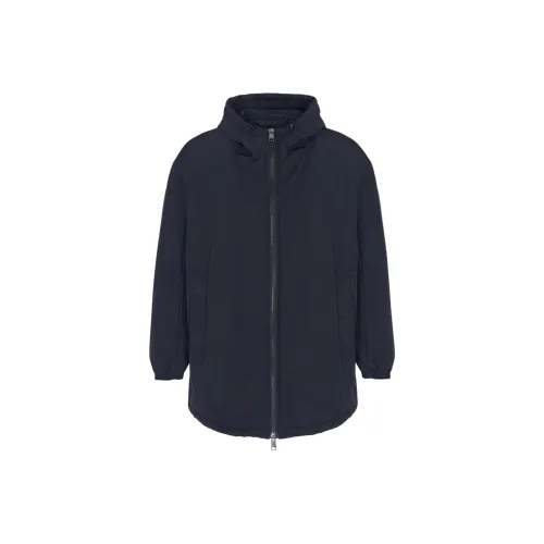 ARMANI EXCHANGEAE Хлопковый пуховик мужской морской синий