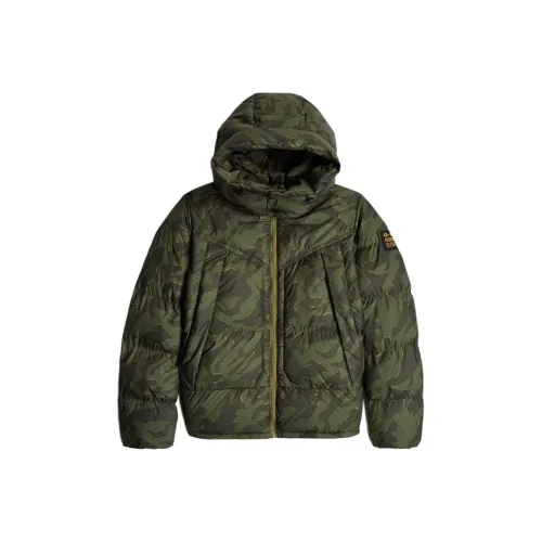 Г Звезда RAW хлопковый пуховик мужской темно-оливково-зеленый