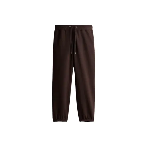 H M Вязаные спортивные брюки мужские темно-коричневые