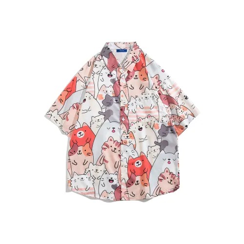 PEIMENG Розовая унисекс рубашка