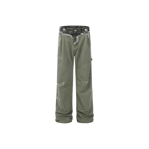 Светло-зеленые унисекс джинсы