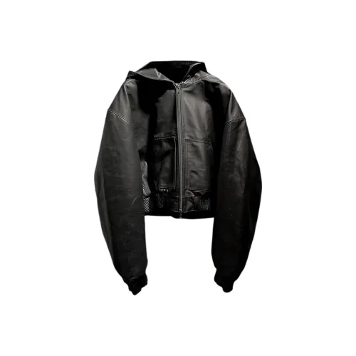 Undermycar FW24 Черная мужская кожаная куртка