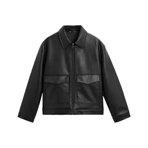ZARA Мужские черные куртки