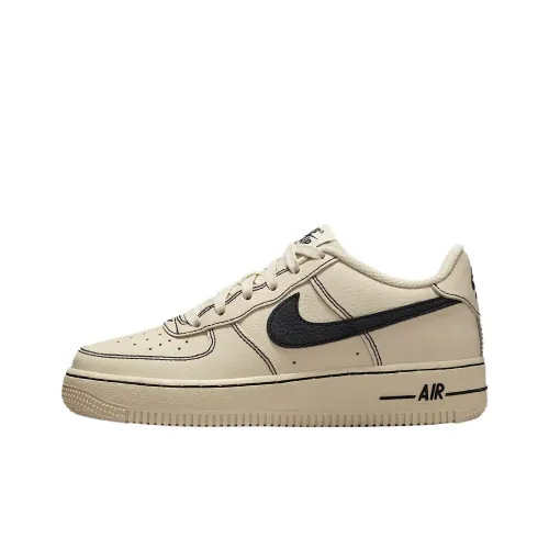 Nike Air FORCE 1 LV8 Slip-on Резистентный и Дышащий Низкий Топ Детские Скейтбординги Светлый хаки