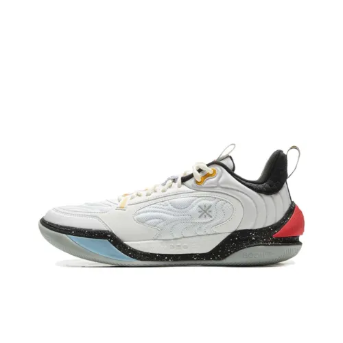 LINING Амортизация Дышащий Устойчивый к истиранию Низкий Топ Баскетбольные кроссовки Мужской Белый