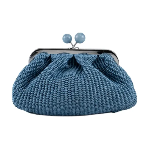 WEEKEND MaxMara Pasticcino Рафия Клатч Маленький Женский Небесно-Синий