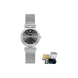 Сетчатая сумка серебристо-черного цвета