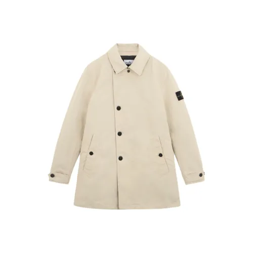 STONE ISLAND Тренчкот Мужской Экрю