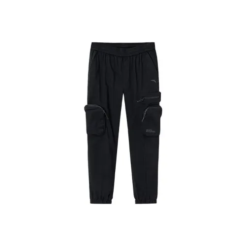 ANTA Outdoor Collection Вязаные тренировочные брюки Мужские Основной черный